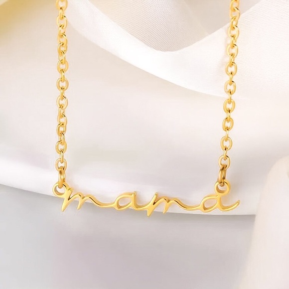 ⚜️𝟯𝟬%𝗢𝗙𝗙 𝗯𝘂𝗻𝗱𝗹𝗲𝘀 𝟯+⚜️ NEW Mama Handwriting Stainless Steel Necklace - Picture 6 of 15